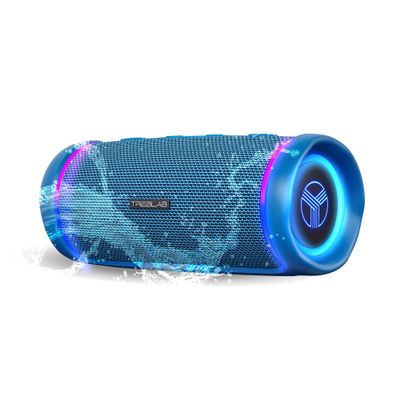 TREBLAB HD77 Blue-Bluetooth Portable Speaker-360 HD Surround Sound-Wireless Dual Pairing-30W of Stereo Sound-DualBass Technology - IPX6 Waterproof Design with up to 20H(Renewed)