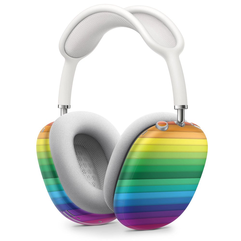 Design Skinz Rainbow Striped Skin Decorative Vinyl Case Cover Decal Full-Body Wrap Kit Compatible with Apple AirPods Pro Max Bluetooth Wireless Headphones