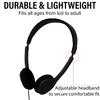Maeline Bulk On-Ear Headphones with 3.5 mm Headphone Plug - 100 Pack - Multi view 2
