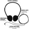 Maeline Bulk On-Ear Headphones with 3.5 mm Headphone Plug - 100 Pack - Multi view 4