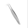 STALEKS PRO Eyelashe Tweezer (TE-40/8) - Silver Stainless Steel Modern Tweezer view 1