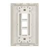 3-Port Keystone Wall Plate, Light Almond view 2