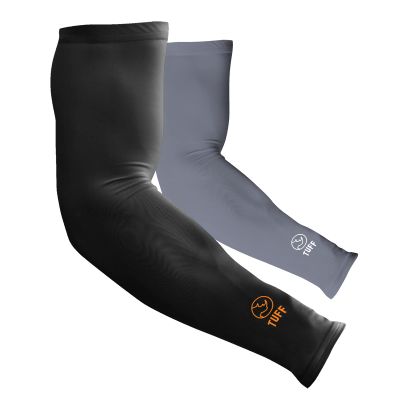 TUFF Compression Cooling Arm Sleeves - UV Protective UPF 50 Arm Sleeves for Men & Women - Sleeves to Cover Arm Tattoo for Cycling, Basketball, Football, Golf, Gym and More