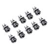 Jyving 10pcs/Pack Female Panel Mount Connector 5.5 mm x 2.1mm DC Power Supply Jack Socket Adapter view 2