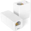 NECABLES 2Pack RJ11 Coupler Phone Line Connector Telephone Cord Adapter RJ11 6P4C Female to Female for Landline Phone and Fax White view 1