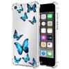 Tothedu Phone Case for iPod Touch 7/iPod Touch 6/iPod Touch 5 Case for Girls, Clear Slim Shockproof Pattern Soft Flexible TPU Back Phone Protective Cover Cases for iPod Touch 5/6/7th (Butterfly) view 1