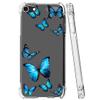 Tothedu Phone Case for iPod Touch 7/iPod Touch 6/iPod Touch 5 Case for Girls, Clear Slim Shockproof Pattern Soft Flexible TPU Back Phone Protective Cover Cases for iPod Touch 5/6/7th (Butterfly) view 2