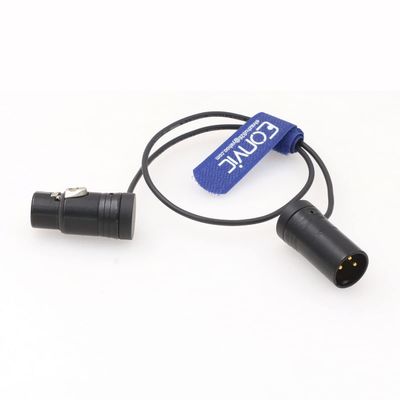 Eonvic Low Profile 3 Pin XLR Female to Male Adjustable Angle Audio Cable for Sound Devices 633 688 788T 302 552| Zaxcom| Zoom Recorder| Canon XF-605 Camcorder Black
