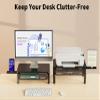 Zimilar 2 Pack Monitor Stand Riser with Metal Drawer, 3 Height Adjustable Monitor Riser with Phone Holder for Printer, Laptop, Premium Metal Computer Monitor Stand with Storage for 2 Monitors view 2