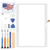 for Samsung T800 Touch Screen Replacement,for Samsung Galaxy Tab S 10.5 SM-T805 T800 Touch Panel Digitizer Sensor Full Glass Lens Repair Parts Kit,with Free Tools (Whtie) view 1