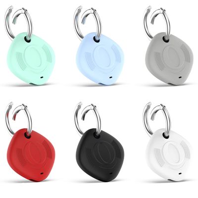 [6-Pack] Portable Protector Case Compatible with Samsung Smart Tag Tracker Soft Silicone Case Anti-Scratch Lightweight Protective Skin Cover with Key Ring for Smart Tag Finder Keychain Accessory
