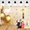OERJU 1 Year Celebration Backdrop Thank You Theme Happy 1 Year Anniversary Backdrop Engagement Wedding 1st Anniversary Day Kids First Birthday Party Decoration Background Photo Studio Props 10x8ft view 1