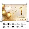 OERJU 1 Year Celebration Backdrop Thank You Theme Happy 1 Year Anniversary Backdrop Engagement Wedding 1st Anniversary Day Kids First Birthday Party Decoration Background Photo Studio Props 10x8ft view 2