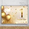 OERJU 1 Year Celebration Backdrop Thank You Theme Happy 1 Year Anniversary Backdrop Engagement Wedding 1st Anniversary Day Kids First Birthday Party Decoration Background Photo Studio Props 10x8ft view 3
