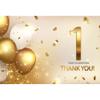 OERJU 1 Year Celebration Backdrop Thank You Theme Happy 1 Year Anniversary Backdrop Engagement Wedding 1st Anniversary Day Kids First Birthday Party Decoration Background Photo Studio Props 10x8ft view 4