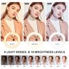 ULANZI [Upgraded Base] Overhead Tripod for Phone with 10 Selfie Ring Light, Phone Stand for Filming 3500k-6500K Dimmable, Ring Light Phone Holder for Video Recording, Live Stream, PortraitMakeup view 3