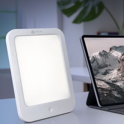 OttLite ClearSun LED Light Lamp Natural Daylight LED Light, UV-Free, 3 Touch-Controlled Brightness Levels, Sleek Space-Saving Design