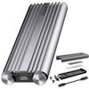 Akasa M.2 PCIe NVMe SSD to USB 3.2 Gen 2x2 Aluminium Enclosure | 20 Gbps Transfer Rate | Tool-Free External SSD Enclosure | Space Grey | Included Carrying Pouch and Thermal pad | AK-ENU3M2-07 view 1
