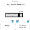 Akasa M.2 PCIe NVMe SSD to USB 3.2 Gen 2x2 Aluminium Enclosure | 20 Gbps Transfer Rate | Tool-Free External SSD Enclosure | Space Grey | Included Carrying Pouch and Thermal pad | AK-ENU3M2-07 view 3