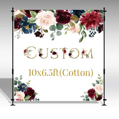 Mocsicka Cotton Customized Backdrop for Birthday Baby Shower Weeding Event Party Background Banner (10x6.5ft)