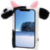 Shinyzone Compatible with Samsung Galaxy S21 Ultra Plush Case 3D Ear Fluffy Cows Case for Kids Girls Women,Cute Cartoon Animals Faux Fur Case Furry Warm Fuzzy Shockproof Back Cover view 3