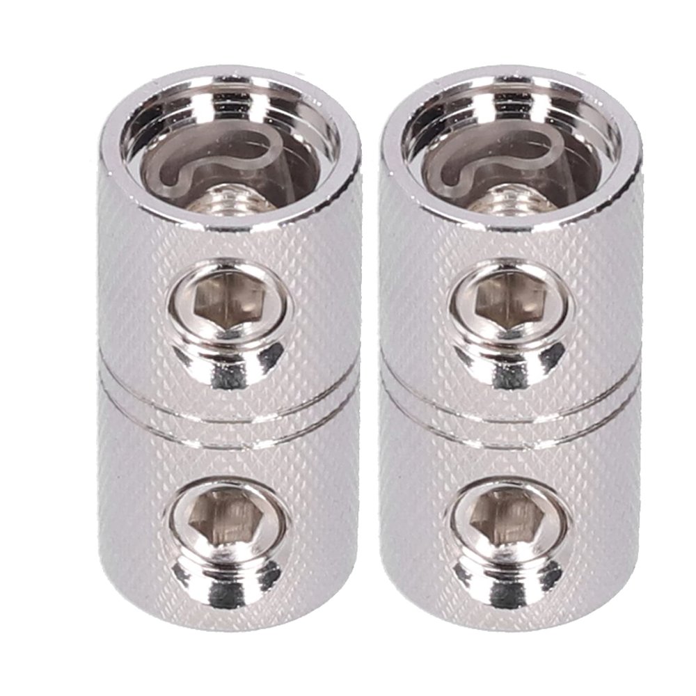 0 Gauge Wire Connector Power Cord Coupler for Car 0-2 Gauge Input Output Extension Terminal with -Plated and Oversized Set Screws for Secure Wire Holding