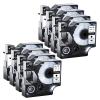 GREENCYCLE Label Maker Tape 45010 S0720500 Compatible for DYMO D1 1/2" (12mm) x 23ft (7m) for LabelManager 210D 220P 260P 160 280 420P 350 360D 450 COLORPOP LMPnP LP250 (Black on Clear, 8 Pack) view 1