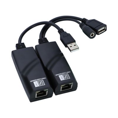 E-SDS USB 2.0 Extender to RJ45 Over Cat5 Cat5E Cat6 up to 196 Ft, USB Ethernet Extender Over Cat5/5E/6 Supports Windows/Mac/Vista, Plug and Play, No Driver Needed