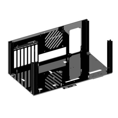 MATX ATX ITX Motherboard Chassis DIY Set, Personality Creative Aluminum Alloy Open Test Bench, Computer Game Chassis Frame