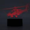 GLOGLOW 3D Night Light, USB Power Helicopter Patten Acrylic Lamp with Touch Switch for Home Bedroom Office Desk Decoration Gift view 3