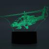 GLOGLOW 3D Night Light, USB Power Helicopter Patten Acrylic Lamp with Touch Switch for Home Bedroom Office Desk Decoration Gift view 4