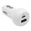 Tripp Lite USB Car Charger Dual-Port USB C 18W, USB-A 12W w/Lightning Cable (U280-C02-30W-K) view 1