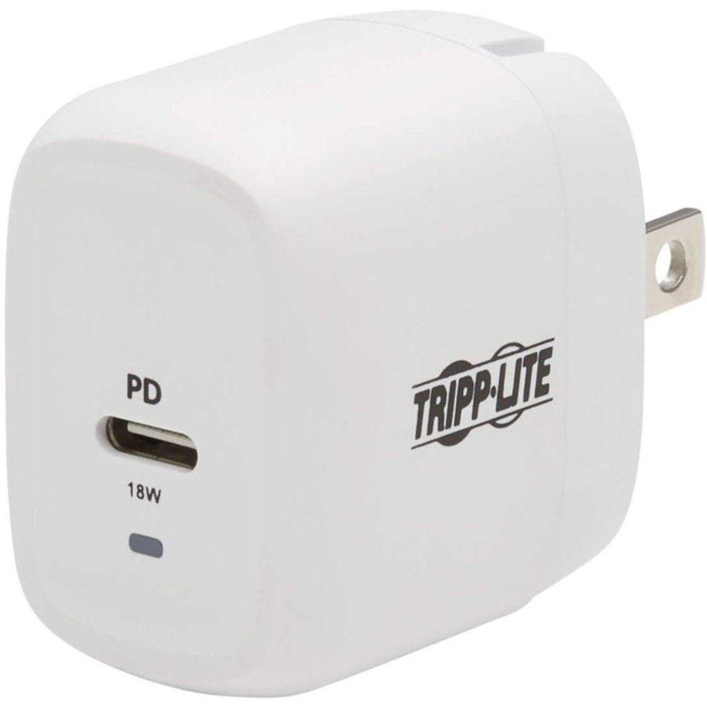 Tripp Lite USB Wall Charger USB C 18W Charging GaN Tech w/Lightning Cable (U280-W01-18C1-K)