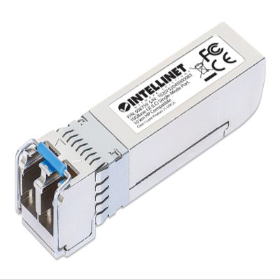 Intellinet 10GBase-LR SFP to LC Single-Mode 10G Fiber Transceiver - HP/HPE Compatible - HP J9151A / J9151D / JD094A / JD094B - Wavelength 1310 nm - Hot Plugging - Up to 6.2 mi. - DDM/DOM - 508759