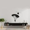 Helicopter Parachute Military Swat Team Army Men Soldier Wall Sticker Art Decal for Girls Boys Room Rooms Playroom Bedroom Gym House Home Decor Stickers Walls Art Vinyl Decoration Size (30x40 inch) view 1