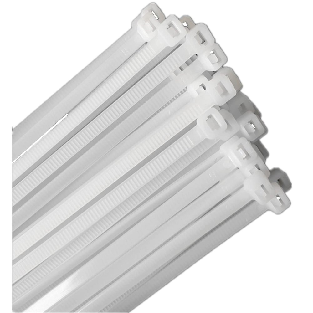 100pcs Cable Zip Ties Heavy Duty, 15-inch Plastic Ties, Adjustable Super Strong Plastic Ties, Tensile Strength of 50 Pounds, Suitable for Indoor and Outdoor Use (white)