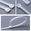 100pcs Cable Zip Ties Heavy Duty, 15-inch Plastic Ties, Adjustable Super Strong Plastic Ties, Tensile Strength of 50 Pounds, Suitable for Indoor and Outdoor Use (white) view 2