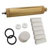 1 Set Gold Oil-water Separator Outer Diameter 37mm With 1 Meter Nylon Hose High Pressure PCP Hand Pump Air Filter For High Pressure 30mpa/300bar/4500psi Air Pump view 2