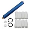 UP100 1 Set Blue & Black Oil-Water Separator Outer Diameter 37.5mm with 1 Meter Nylon Hose High Pressure PCP Hand Pump Air Filter for High Pressure 30mpa/300bar/4500psi Air Pump (Blue) view 3