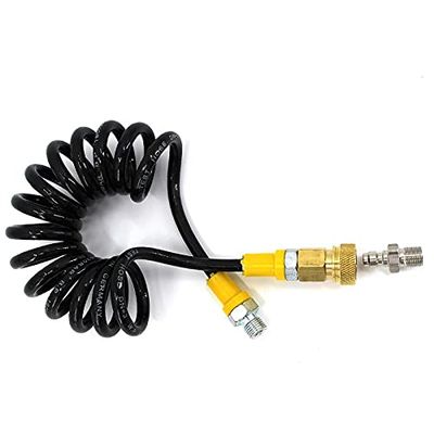 UP100 M10x1 Thread 63Mpa PCP Pneumatics Air Filling Pump High Pressure Nylon Remote Hose Motorcycle Bike Bicycle Car Tyre Test Tube (Tube with 1 set QD)