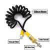 UP100 M10x1 Thread 63Mpa PCP Pneumatics Air Filling Pump High Pressure Nylon Remote Hose Motorcycle Bike Bicycle Car Tyre Test Tube (Tube with 1 set QD) view 2