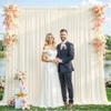 10ft x 7ft Champagne Backdrop Curtain for Baby Shower Wrinkle Free Backdrop Drapes Panels for Parties Wedding Bridal Shower Birthday Photo Photography Polyester Fabric Background Decoration view 1
