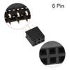 uxcell 20pcs Straight Header Pin 6P 2 Row 2.54mm Pitch Copper Pin Black view 4