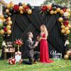 10ft x 7ft Black Backdrop Curtain for Parties Black Wrinkle Free Backdrop Drapes Panels for Birthday Party Wedding Photo Photography Polyester Fabric Background Decoration view 3