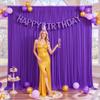10ft x 7ft Purple Backdrop Curtain for Parties Purple Wrinkle Free Backdrop Drapes Panels for Wedding Birthday Party Baby Shower Photo Photography Polyester Fabric Background Decoration view 3