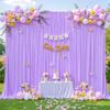 10ft x 10ft Lavender Backdrop Curtain for Parties Wedding Light Purple Wrinkle Free Backdrop Drapes Panels for Baby Shower Birthday Party Photo Photography Polyester Fabric Background Decoration view 1