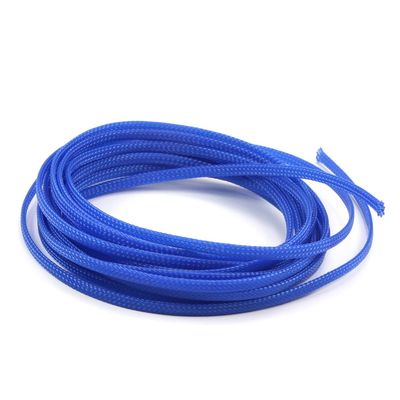 Bettomshin 1Pcs Length 16.4Ft PET Braided Cable Sleeve, Width 0.16mm Expandable Braided Sleeve for Sleeving Protect and Beautify the Industrial, Electric Wire Electric Cable Blue