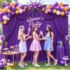 10ft x 10ft Purple Backdrop Curtain for Parties Purple Wrinkle Free Backdrop Drapes Panels for Wedding Mermaid Birthday Party Baby Shower Photo Photography Polyester Fabric Background Decoration view 2