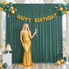 10ft x 7ft Hunter Green Backdrop Curtain for Parties Dark Green Wrinkle Free Backdrop Drapes Panels for Baby Shower Birthday Party Photo Photography Polyester Fabric Background Decoration view 1
