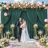 10ft x 7ft Hunter Green Backdrop Curtain for Parties Dark Green Wrinkle Free Backdrop Drapes Panels for Baby Shower Birthday Party Photo Photography Polyester Fabric Background Decoration view 2